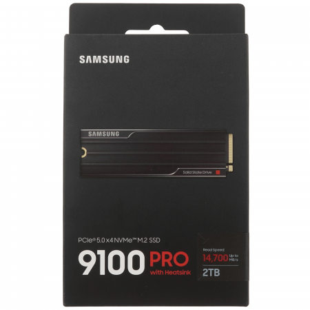 2 ТБ SSD диск Samsung 9100 PRO с радиатором (MZ-VAP2T0CW) черный