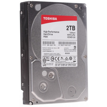 2 ТБ Жесткий диск Toshiba P300 (HDWD120UZSVA) серебристый