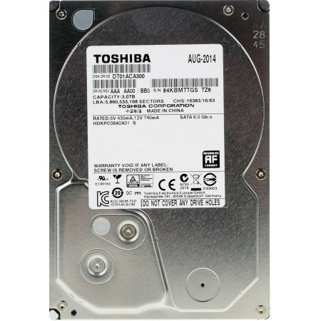 3 ТБ Жесткий диск Toshiba DT01 (DT01ACA300) серебристый