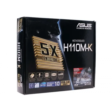 Материнская плата ASUS H110M-K черный