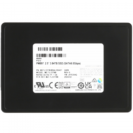 3.84 ТБ SSD диск Samsung PM897 (MZ7L33T8HBNA-00A07) черный