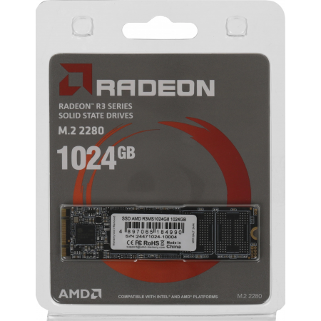 1024 ГБ SSD диск AMD Radeon R3 (R3MS1024G8) черный