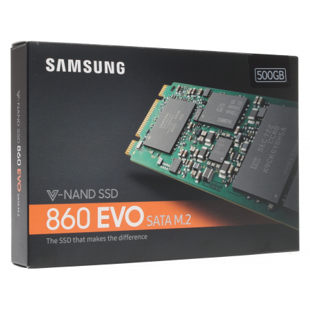 500 ГБ SSD диск Samsung 860 EVO (MZ-N6E500BW) зеленый