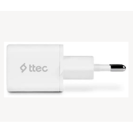 Сетевое зарядное устройство ttec SmartCharger GAN 20W PD (2SCG20LB) белый