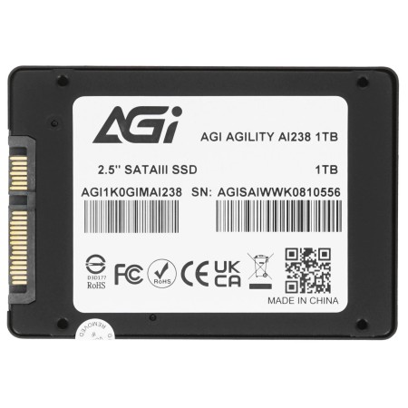 1 ТБ SSD диск AGI Technology AI238 (AGI1K0GIMAI238-CB) черный