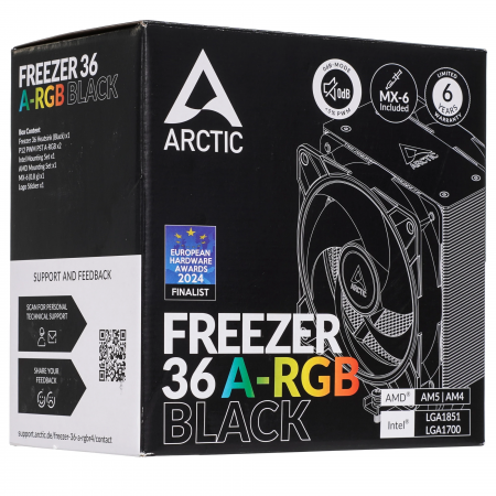Кулер для процессора ARCTIC Freezer 36 A-RGB (ACFRE00124A) черный
