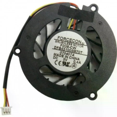 Вентилятор (кулер) для ноутбука FORCECON DFB451005M70T для MSI EX600 / MS163C / EX400 / VR630X / VR601 / MS1435 черный