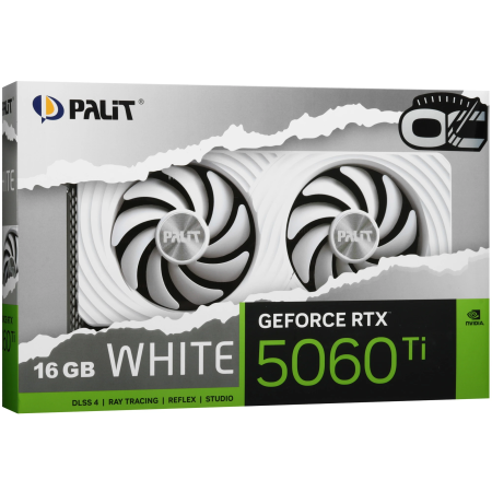 Видеокарта Palit GeForce RTX 5060 Ti White OC (NE7506TU19T1-GB2061M) 16 Гб белый