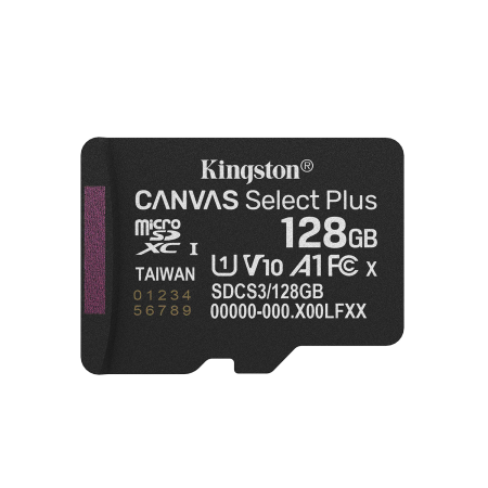 128 ГБ Карта памяти Kingston microSDXC (SDCS3/128GBSP) + адаптер черный