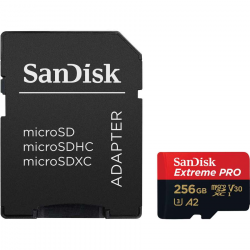256 ГБ Карта памяти SanDisk Extreme PRO microSDXC (SDSQXCD-256G-GN6MA) + адаптер черный