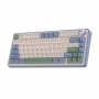Клавиатура беспроводная + проводная Aula F75 (F75 G/W3 PBG) фиолетовый/белый/зеленый