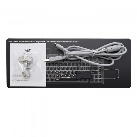 Клавиатура беспроводная + проводная Aula F75 (F75 G/W3 PBG) фиолетовый/белый/зеленый