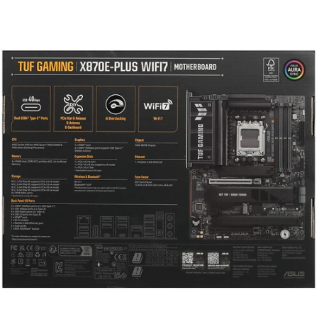 Материнская плата ASUS TUF GAMING X870E-PLUS WIFI черный