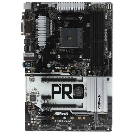 Материнская плата ASRock AB350 PRO4 черный