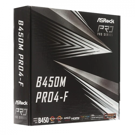 Материнская плата ASRock B450M PRO4-F черный