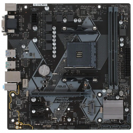 Материнская плата ASUS PRIME B450M-K черный
