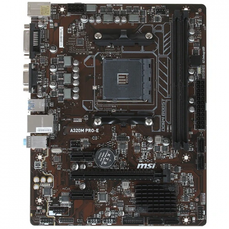 Материнская плата MSI A320M PRO-E коричневый