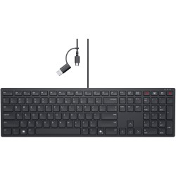 Клавиатура проводная Dell Pro Silent Wired Collaboration Keyboard KB525C (580-BBTF) черный