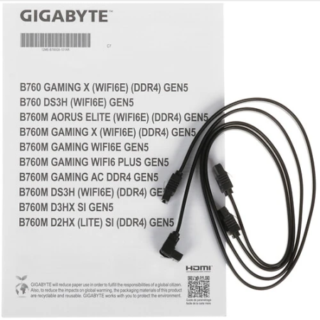Материнская плата Gigabyte B760M Gaming X WiFi6E Gen5 черный