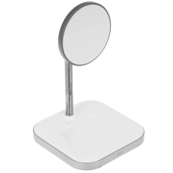Беспроводное зарядное устройство Satechi 2-in-1 Magnetic Wireless Charging Stand белый