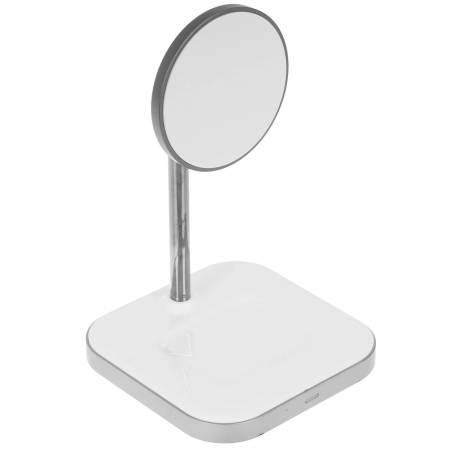 Беспроводное зарядное устройство Satechi 2-in-1 Magnetic Wireless Charging Stand белый