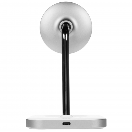 Беспроводное зарядное устройство Satechi 2-in-1 Magnetic Wireless Charging Stand белый