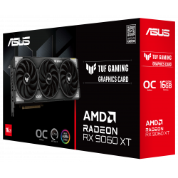 Видеокарта ASUS AMD Radeon RX 9060 XT TUF GAMING OC (TUF-RX9060XT-O16G-GAMING) 16 Гб серый