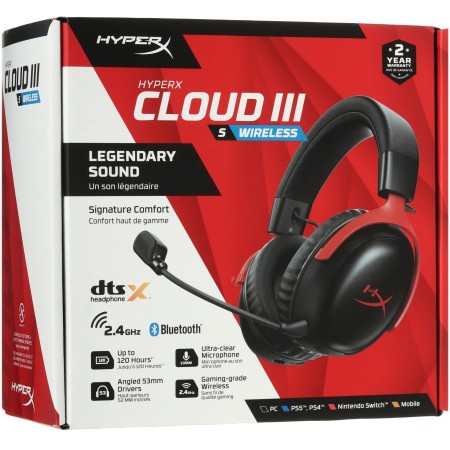Наушники HyperX Cloud III S Wireless (A59Z0AA) черный/красный
