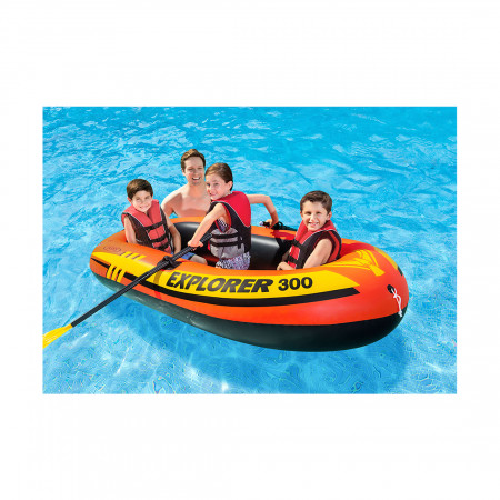 Надувная лодка INTEX Exlorer 300 set (58332NP) оранжевый