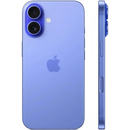 Смартфон Apple iPhone 16 MYEH3HX/A 8/256 ГБ голубой (Ultramarine)