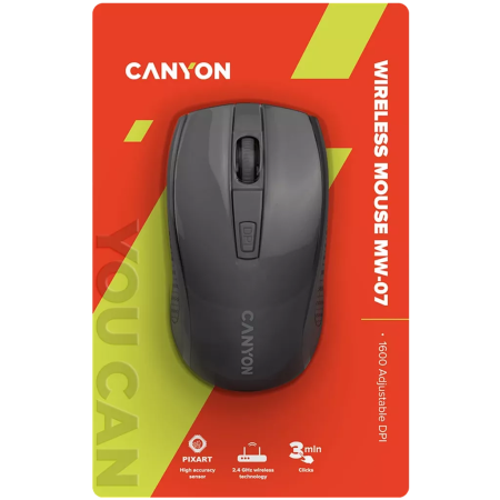 Мышь беспроводная CANYON MW-7 (CNE-CMSW07B) черный