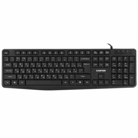Клавиатура проводная CANYON KB-1 (CNE-CKEY01-RU) черный