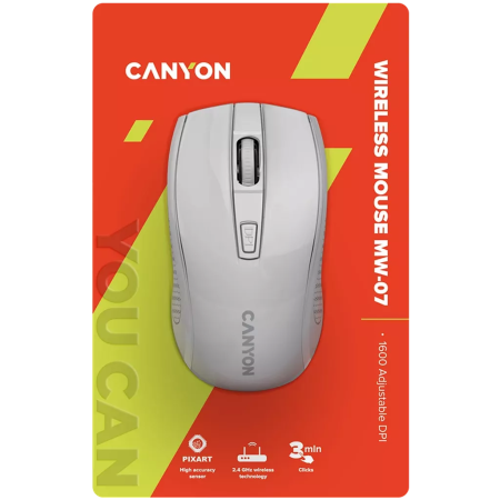 Мышь беспроводная CANYON MW-7 (CNE-CMSW07W) белый