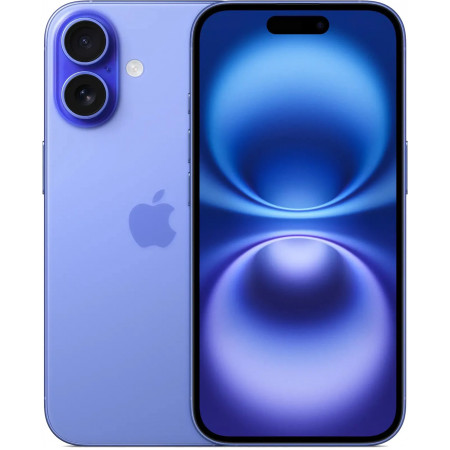 Смартфон Apple iPhone 16 MYEC3HX/A 8/128 ГБ голубой (Ultramarine)