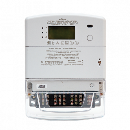 Счетчик электроэнергии Saiman ДАЛА СА4-Э720 R TX IP P П RS1 Д W (3x220/380V 5-60A) белый
