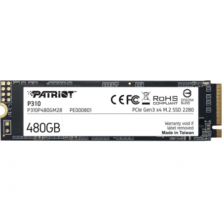 480 ГБ SSD диск Patriot P310 (P310P480GM28) черный