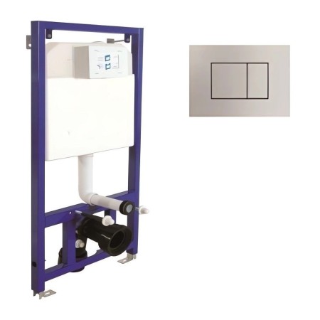 Инсталляция для унитаза Visam EX-112-001 с кнопкой слива (EX-112-001+ EX-220-003) синий, белый