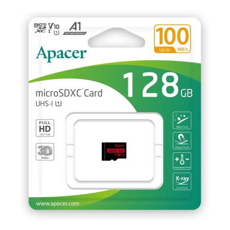 128 ГБ Карта памяти Apacer R100 microSDXC (AP128GMCSX10UB-RA) черный