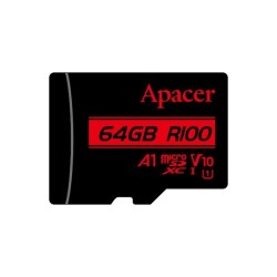 64 ГБ Карта памяти Apacer R100 microSDXC (AP64GMCSX10UB-RA) черный