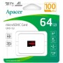 64 ГБ Карта памяти Apacer R100 microSDXC (AP64GMCSX10UB-RA) черный