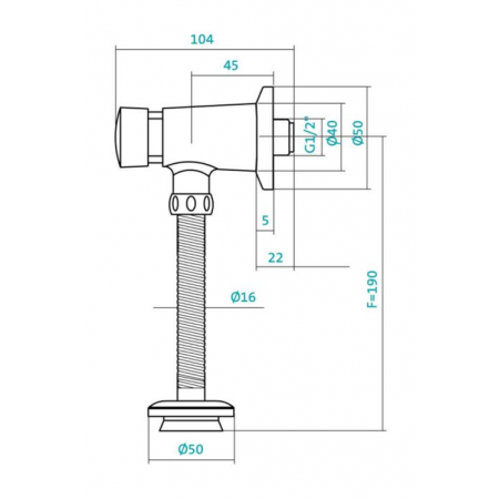 Кран для писсуара MORONI 7419 хром