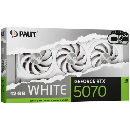 Видеокарта Palit GeForce RTX 5070 White OC (NE75070U19K9-GB2050W) 12 Гб белый