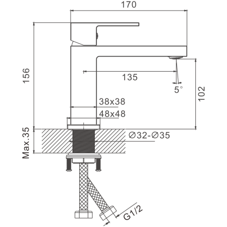 Смеситель BELZ B10658-5 золотистый