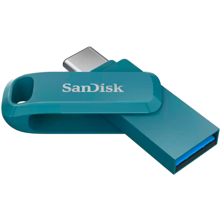 128 ГБ USB Флеш-накопитель SanDisk Ultra Dual Drive Go USB Type-C (SDDDC3-128G-G46NBB) зеленый
