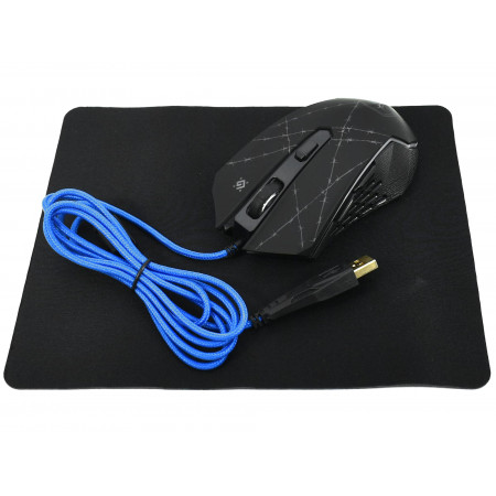 Мышь проводная + коврик Defender Forced GM-020L (52020) черный