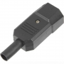 Кабельная вилка LANMASTER IEC 60320 C14 (LAN-IEC-320-C14) черный