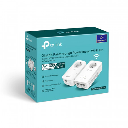 Сетевой адаптер Powerline Tp-Link TL-WPA8631P KIT белый