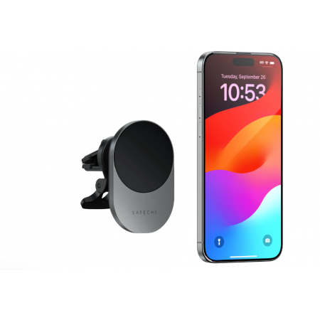 Автомобильное зарядное устройство SATECHI Qi2 (ST-Q2CCM) серый Автомобильное зарядное устройство SATECHI Qi2 (ST-Q2CCM) серый