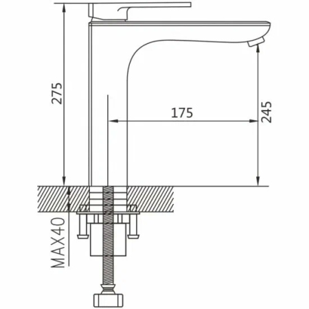 Смеситель Shevanik S8511H черный