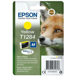 Картридж лазерный Epson T1284 (C13T12844011) желтый (без чипа)